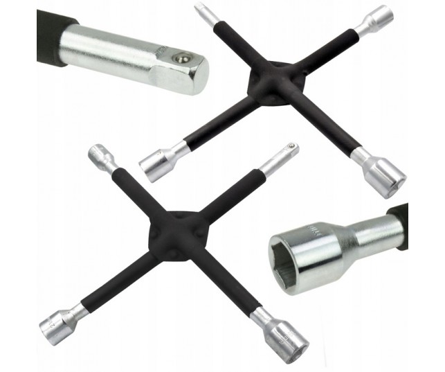 Klucz krzyżakowy krzyżowy KRZYŻAK DO KÓŁ 17x19x21x1/2