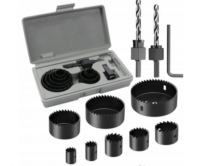 Zestaw otwornic do drewna 16el 19-127mm