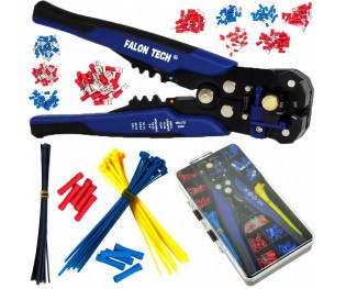 Ściągacz izolacji do kabli i przewodów + końcówki 260 el.