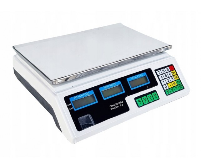Waga sklepowa 40kg/5g magazynowa LCD