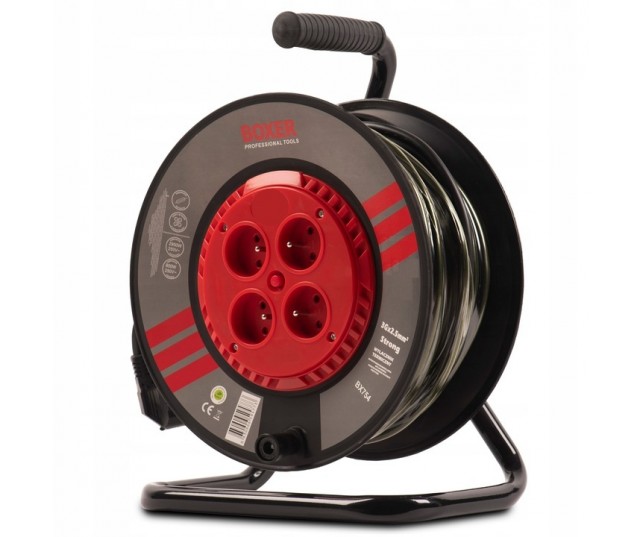 Przedłużacz budowlany ogrodowy 25M 3X2.5MM na bębnie