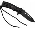 Nóż Składany Taktyczny Sprężynowy Linka Paracord Krzesiwo Wojskowy Survival