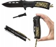 Nóż Składany Taktyczny Sprężynowy Linka Paracord Krzesiwo Wojskowy Survival