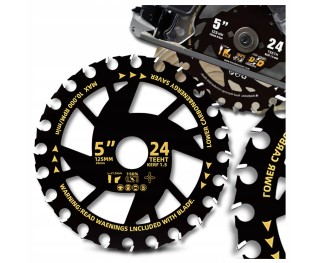 Tarcza tnąca do drewna z łańcuchem 125x22.2mm do szlifierki kątowej