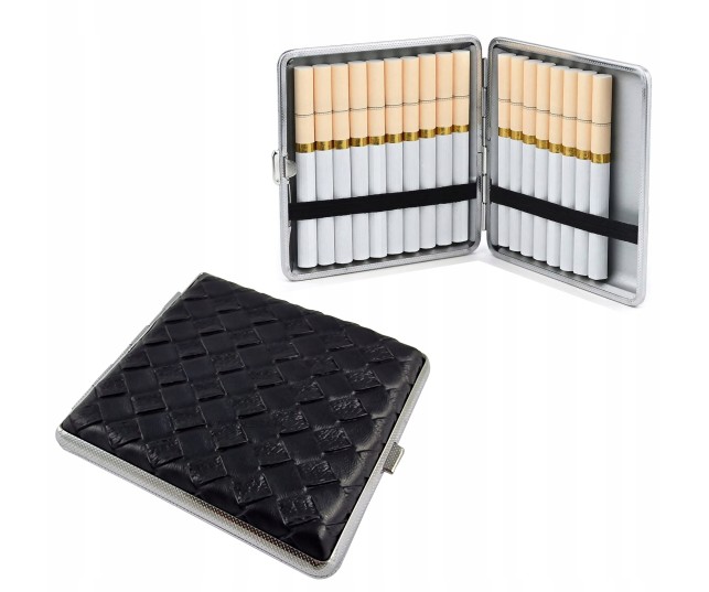 Papierośnica Eko skóra metalowa 20 Papierosów klasyk