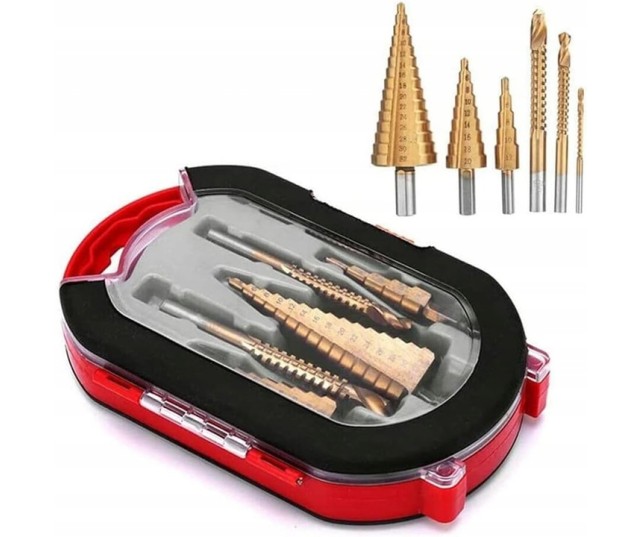 Zestaw wierteł stopniowych do metalu