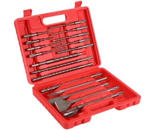 Zestaw wierteł dłut do betonu 17 el. SDS