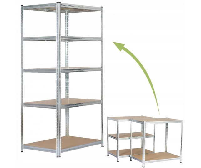 Regał Magazynowy Metalowy 180x90x40 Garażowy Garaż Piwnica Magazyn 875 kg SOLIDNY